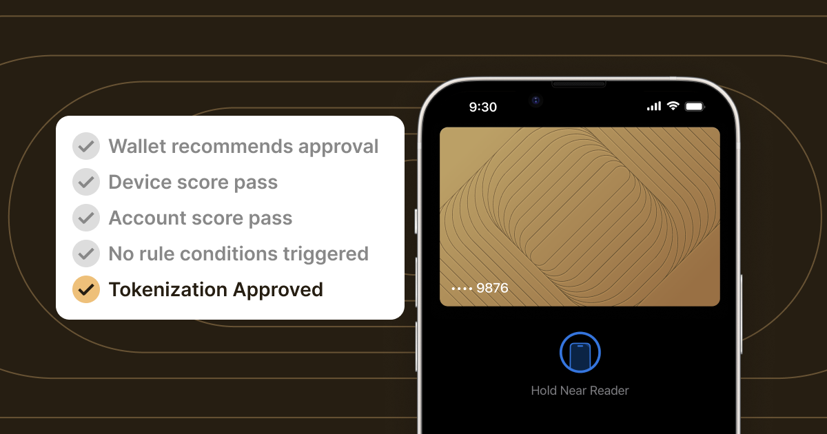 The tokenization rules interface showing rule configuration for digital wallet provisioning